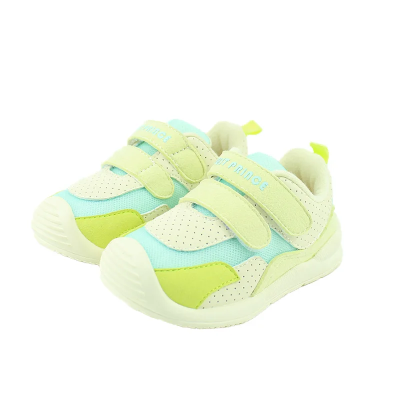 

Green unisex sneakers slip on walking infant sneakers kids girls rubber anti-slip cotton warm soft breathable cute shoes