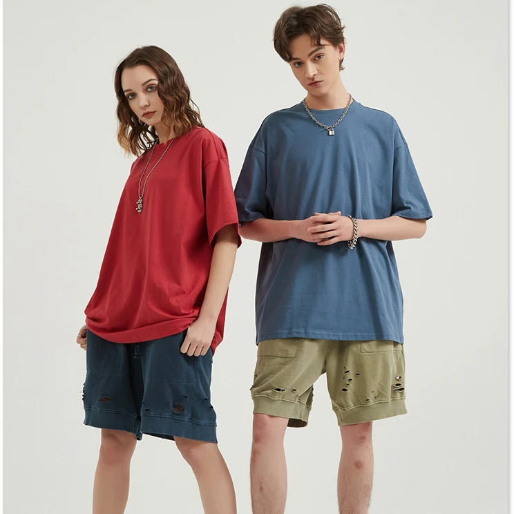 

Premium quality multi color drop shoulder oversized plain t shirt