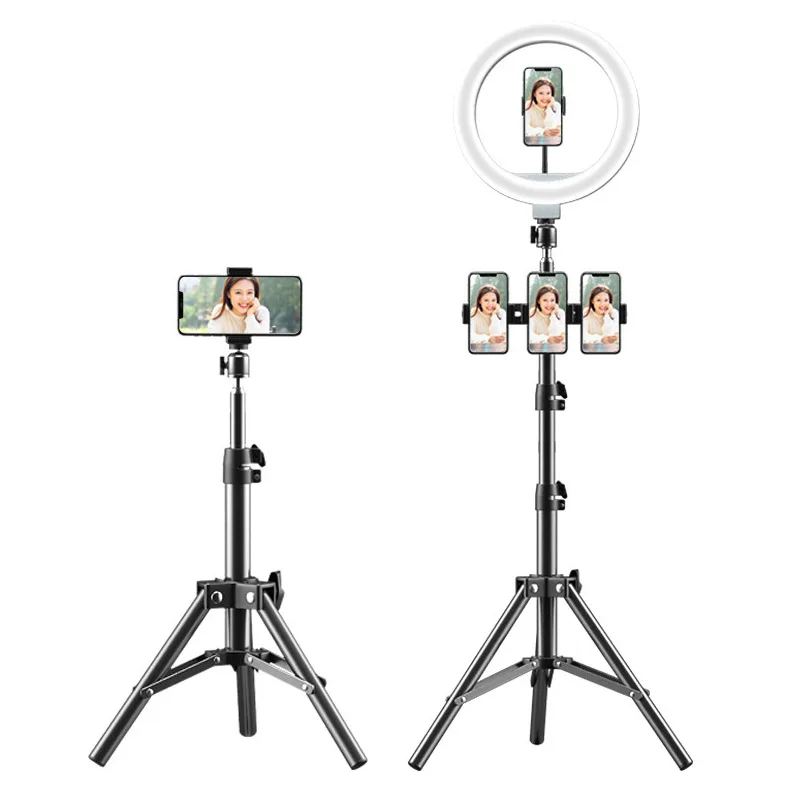 

Live mobile phone stand lazy person stand desktop Stand Portable triangle floor fill light photography artifact, Black