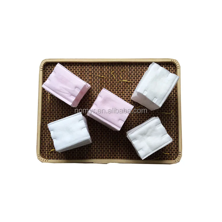 

cheap hotel amenities disposable biodegradable cotton pads square, White