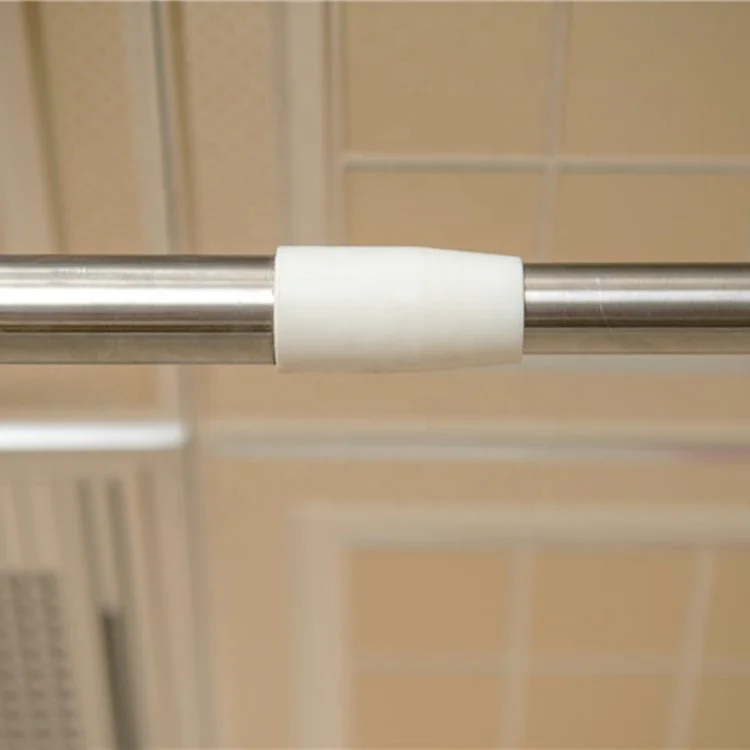 
Hot Sale Straight Telescopic Adjustable Balcony Laundry Shower Curtain Rod 