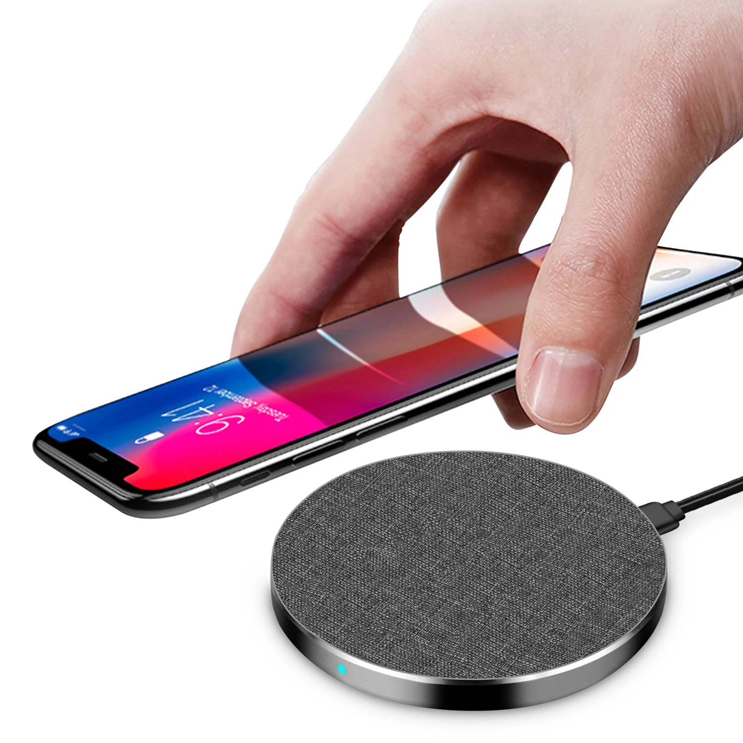 

50% Discount Universal Qi 15W Fast Wireless Charger Portable Round Metal Wireless Phone Charger Pad For Apple iPhone Samsung, Black gun/silver/golden qi wireless charger