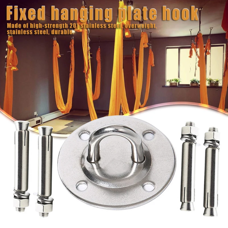 

Hammock Wall Mount Anchor Hooks Yoga Accessories Heavy Duty Hanging Kit for Aerial Yoga/Ceiling/Gym/Swing Fitness Equipment PSEN