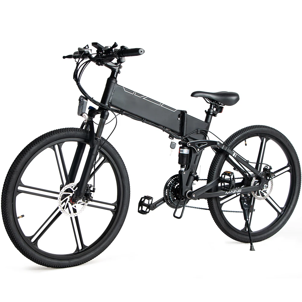 

2022 cheap 500w 48v folding bicycle electric rear hub motor hidden lithium battery waterproof 21 speed fast moped electric bike