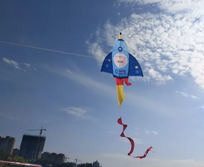 new outdoor sport toy cartoon rocket kite for kids - buy 新风筝