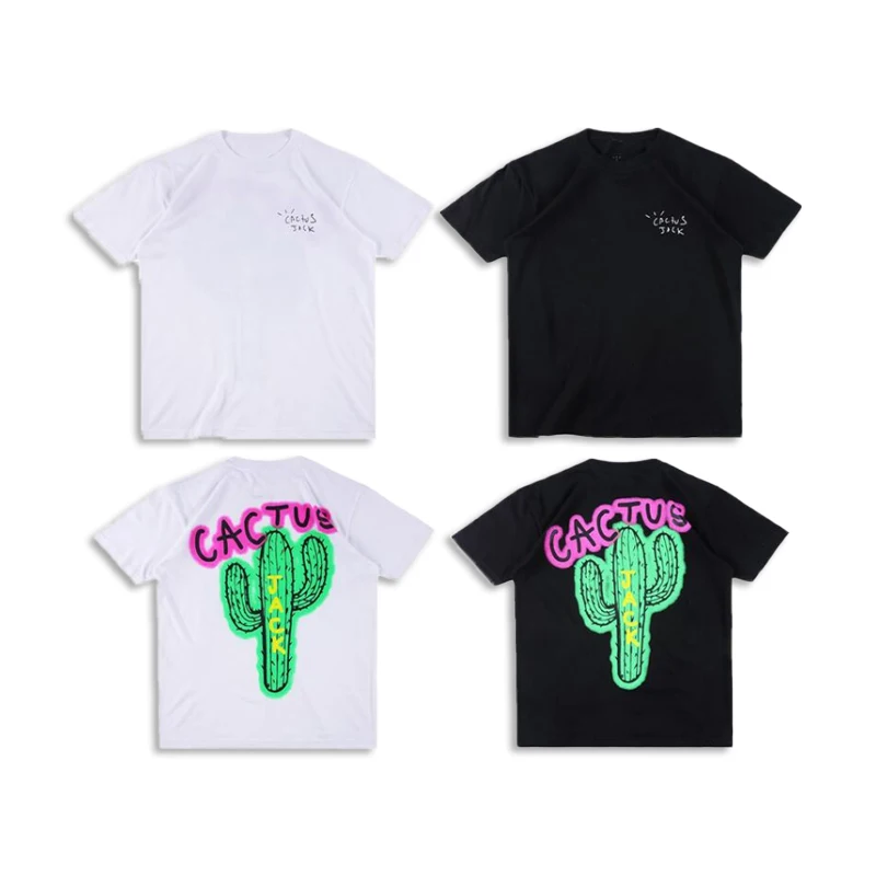 

Traviss Scotts Tshirt Men Cactus Printed Jack Hip hop High Street Couples Woman Traviss Scotts Shirt