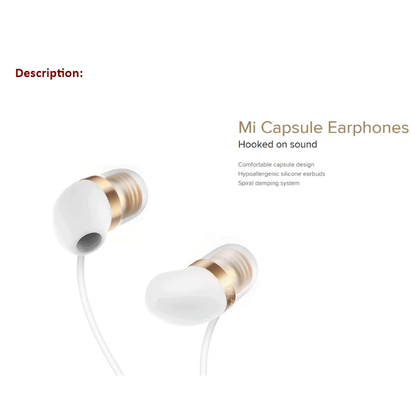 mi capsule earphones white