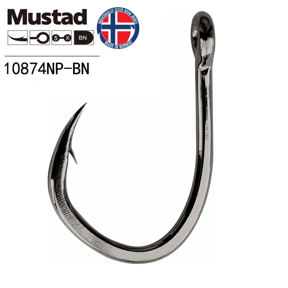 

Mustad 100% Norway Origin Super Power Sea Fishing Hook Big Size Circle Fish Hooks,,10874NP-BN