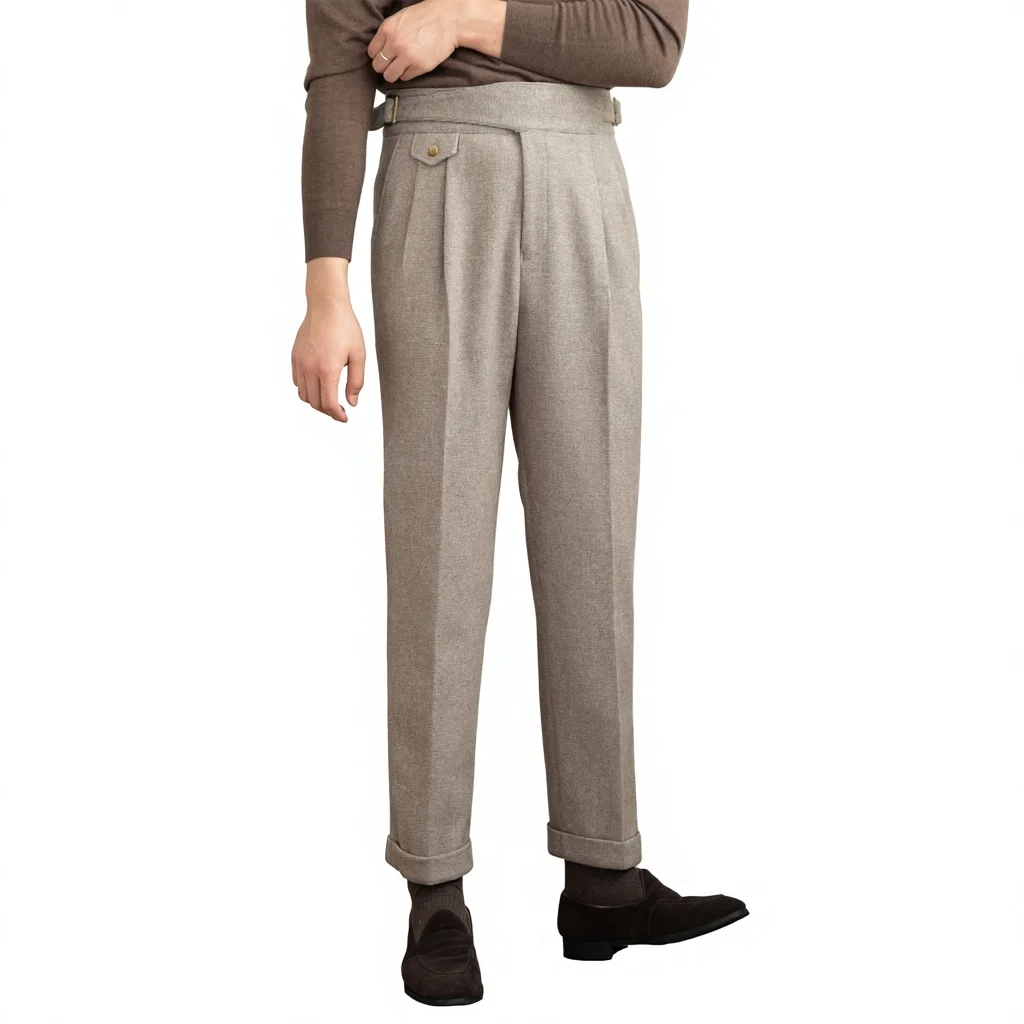 Solid Casual High Waisted Suit Trousers