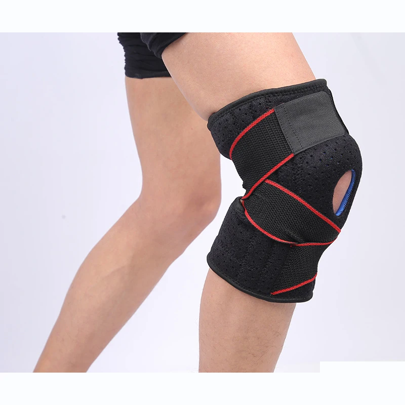 

2021 New Arrivals 3D Knitted Elastic Nylon knee supports Sleeve Compression Sports Knee Brace, Color can be customized