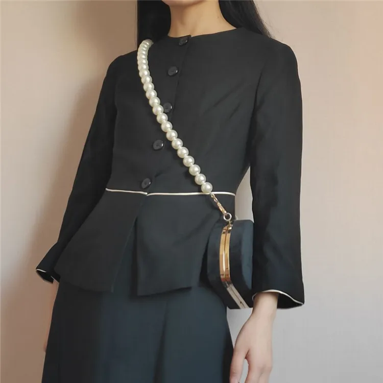 

JIAGENG DESIGN |big pearl bag long chain for girls fashion show pearl chain
