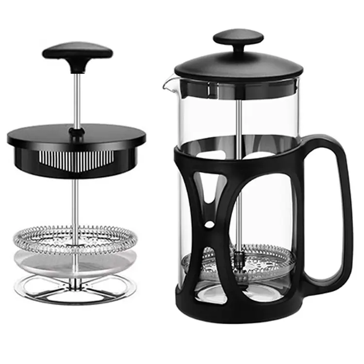 

Cafetiere Coffee Borosilicate Glass Pot with Plunger 800ml French Press
