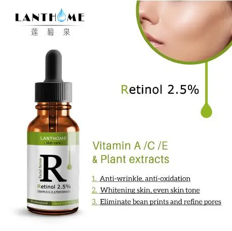 

Retinol 2.5% Vitamin C / A Facial Anti Wrinkle Serum Remove Dark Spots Collagen Serum Anti Aging serum Whitening Face Serum