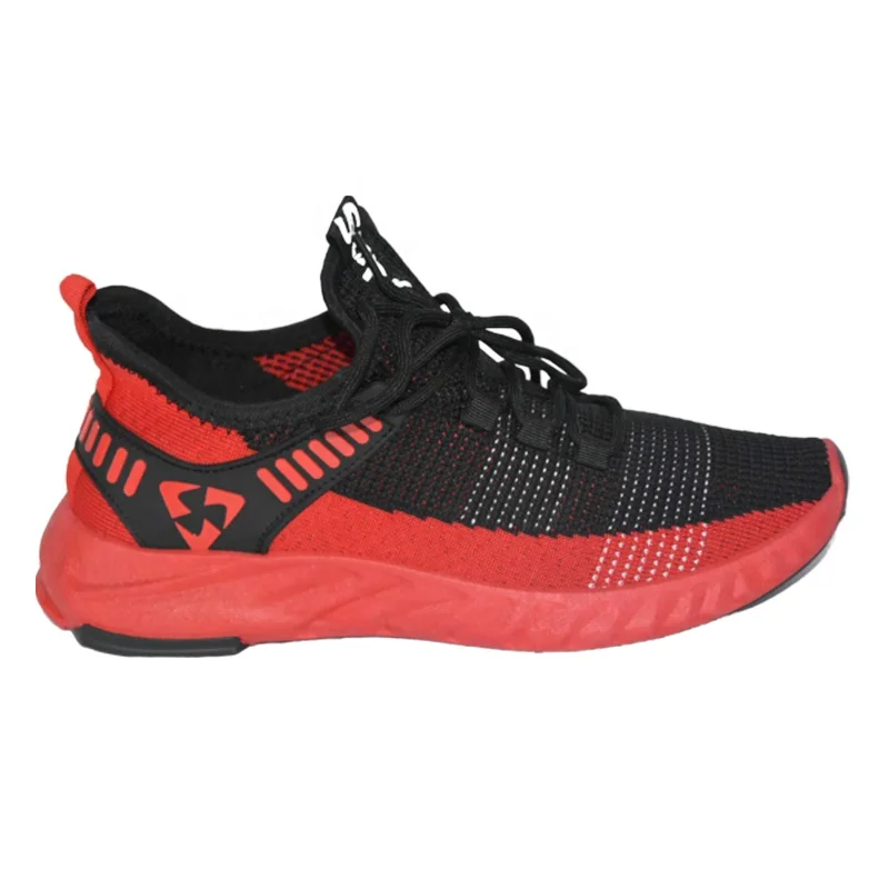 

New products on china market shoes men sneakers sport, Black/red
