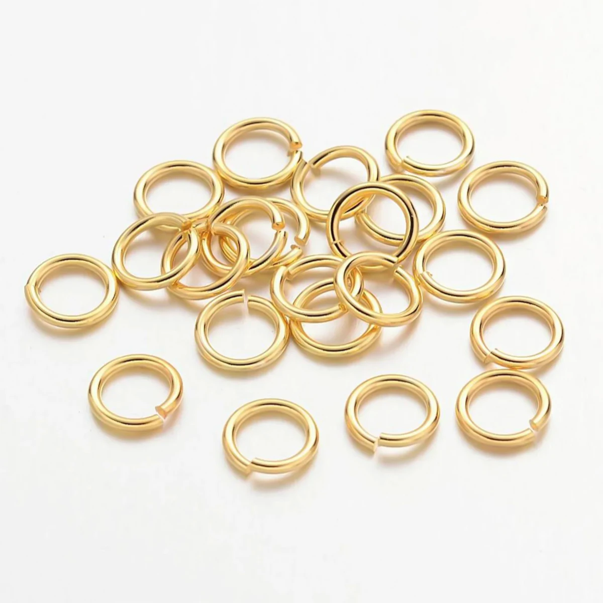 

Factory price high quality real gold plated stainless steel open jump rings of jewelry accessories