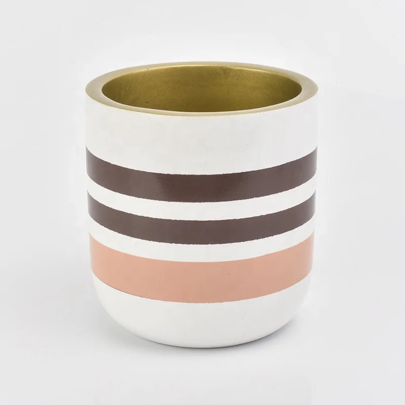 Personalized plating ceramic candle jar votive scented candle holders home decoration suppliers