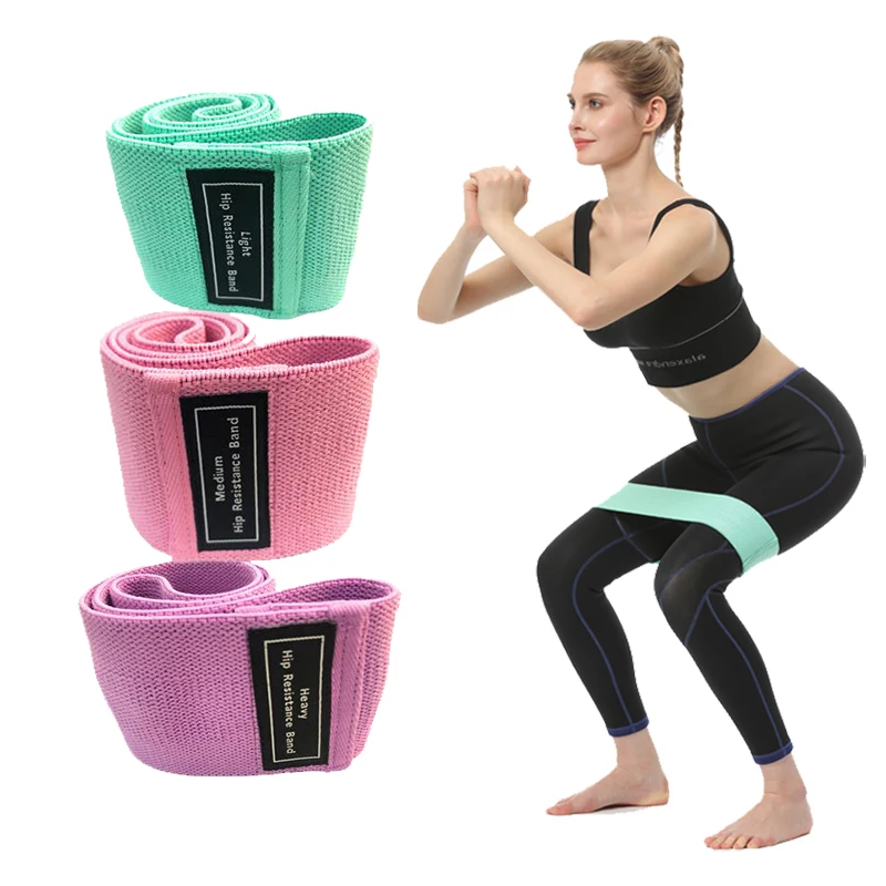 

Workout Fitness Shaper Fabric Hip Exercise Bands Logo And Color Customized Adjustable Resistance Hip Band
