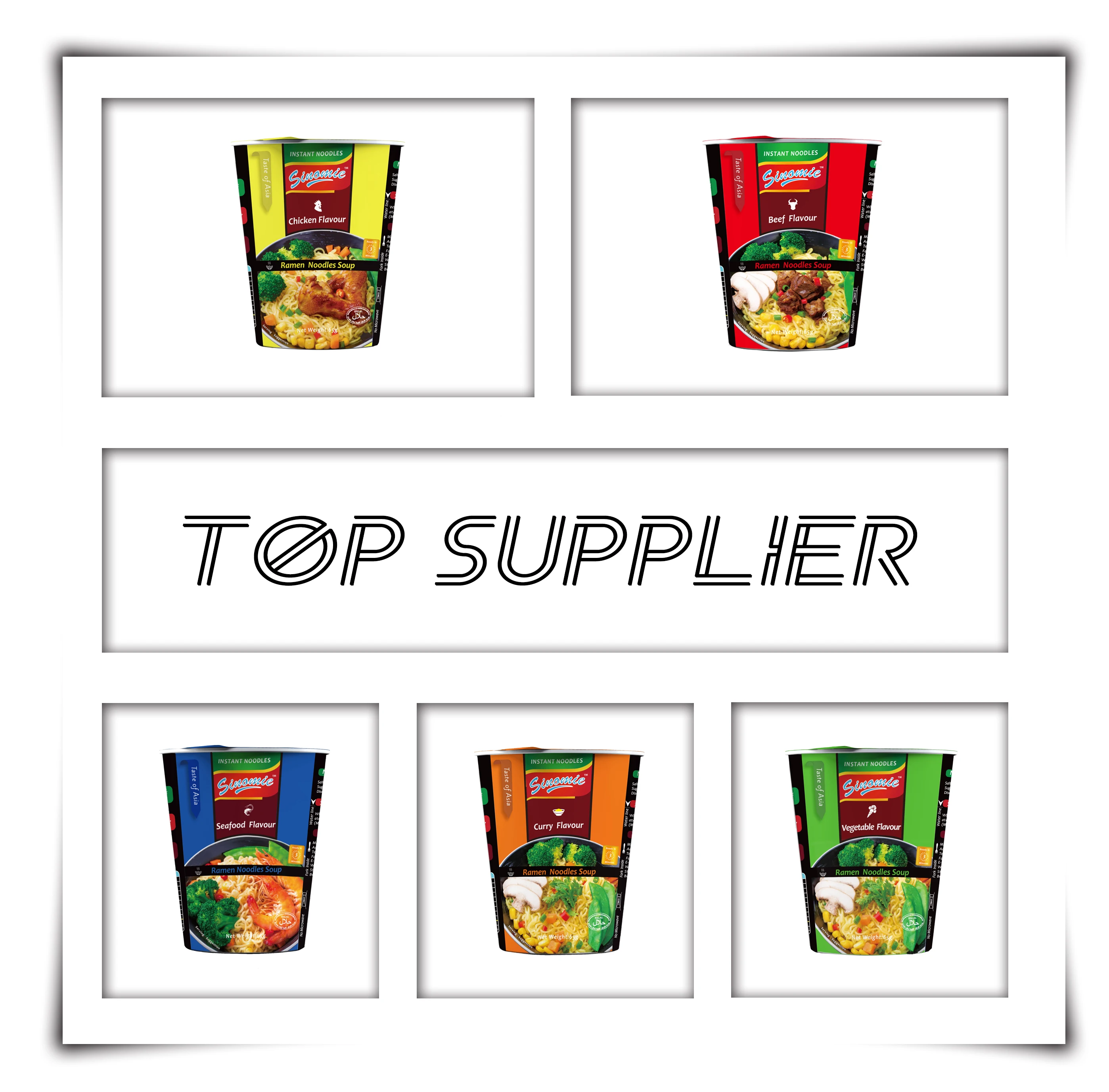 
SINOMIE Professional And OEM Factory Ramen With HALAL Cup Instant Noodles 