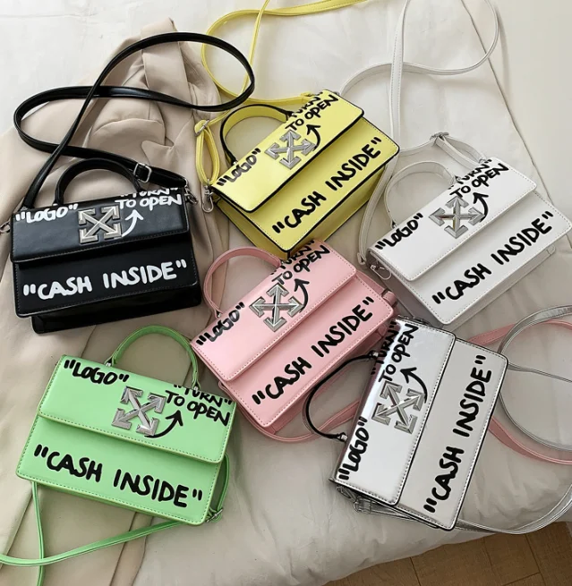 

luxury brand Custom logo fashion girl shoulder cash inside ladies bags luxury trendy womens handbags and purses, White/yellow/green/black/silver/pink