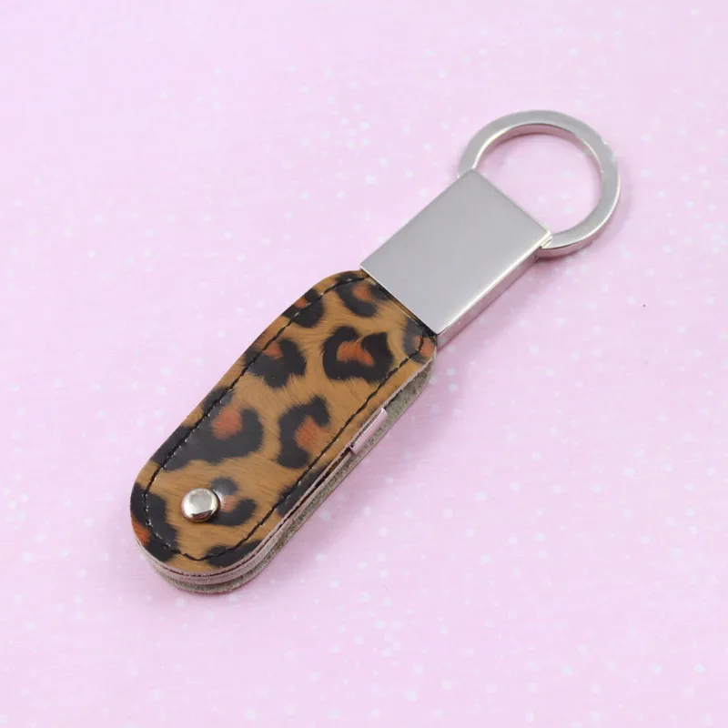 PU leather key chain USB flash drive disk custom logo 2.0 3.0 memory stick 32gb 64gb 128gb otg micro USB stick gifts - ANKUX.COM