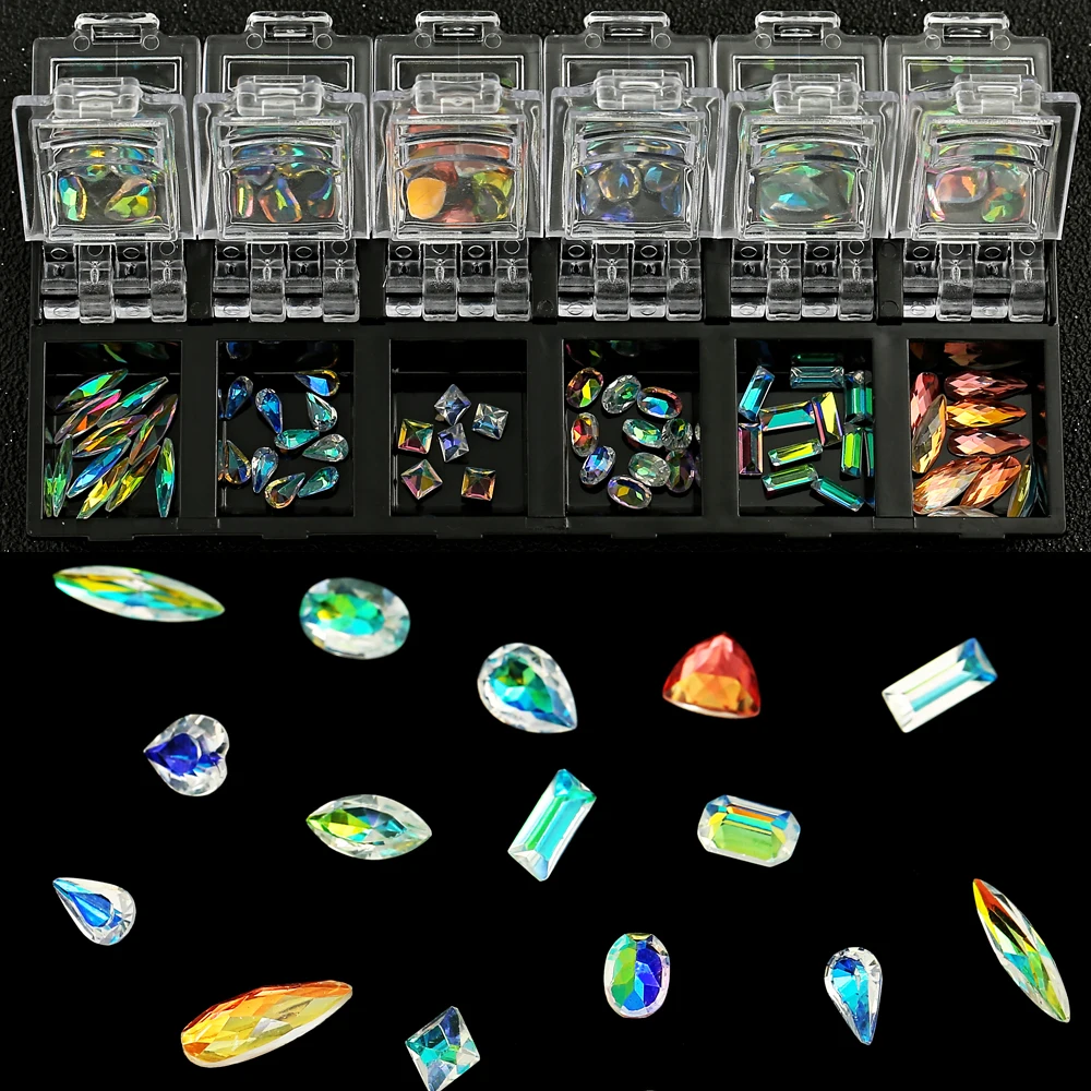 

3d Ab Diamond Nail Glitter Rhinestone Glass Crystal Nail Art Decor Nail Art Decorations