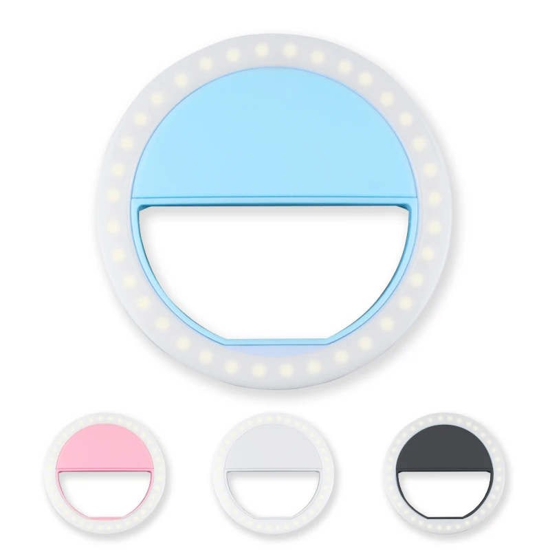 

Wholesale Led Selfie Ring Light Battery Rechargeable Ring Lamp For Smart Phone Makeup, Customized color