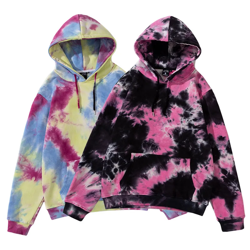 

Wholesale customized Autumn Winter women clothing tie-dye hoodie loose womens hoodies sweater for women