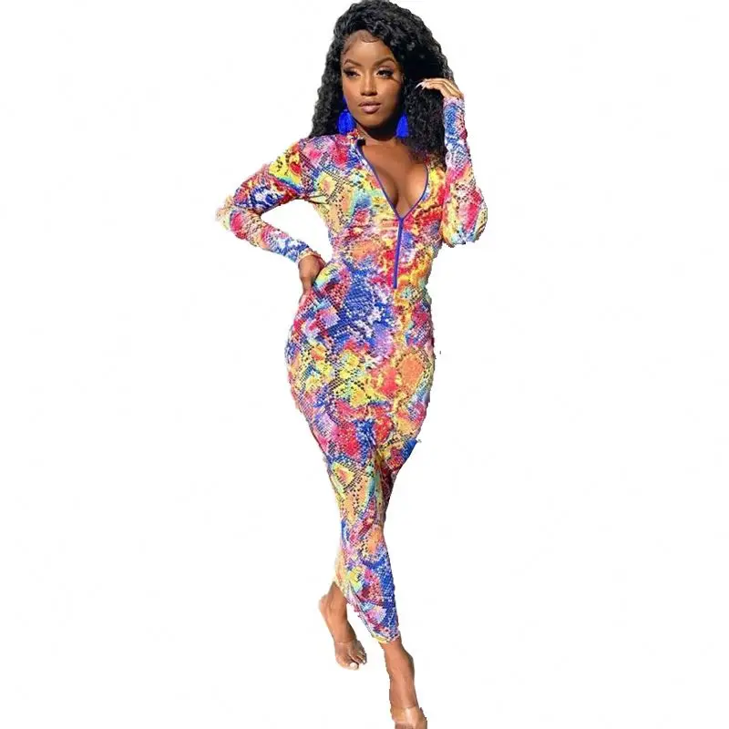 

2021 autumn casual ladies dress fashion print dress floral long skirt factory direct sales