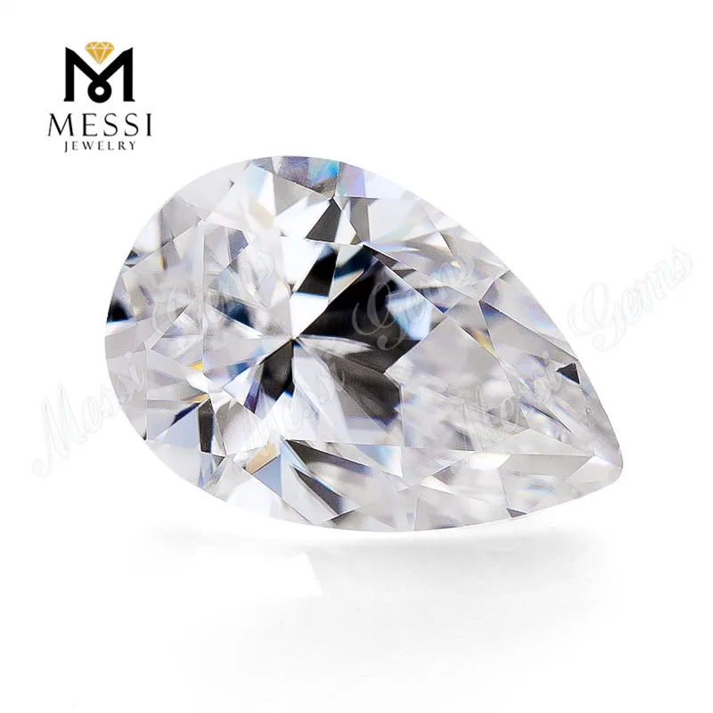 

Messi Jewelry pear shape D DEF GH 3x5mm~ 12x16mm moissanite stones Wuzhou factory price loose pear moissanite gems