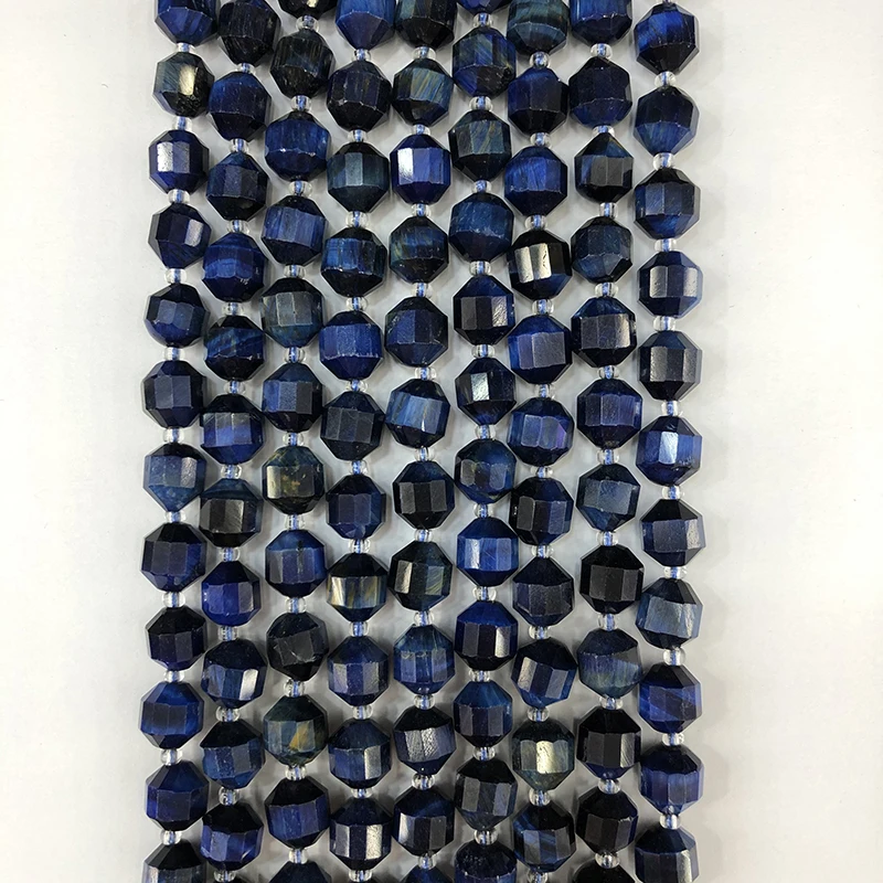 

Blue Tiger Double Pointed Raw Natural Crystal Stone Sapphire Beads