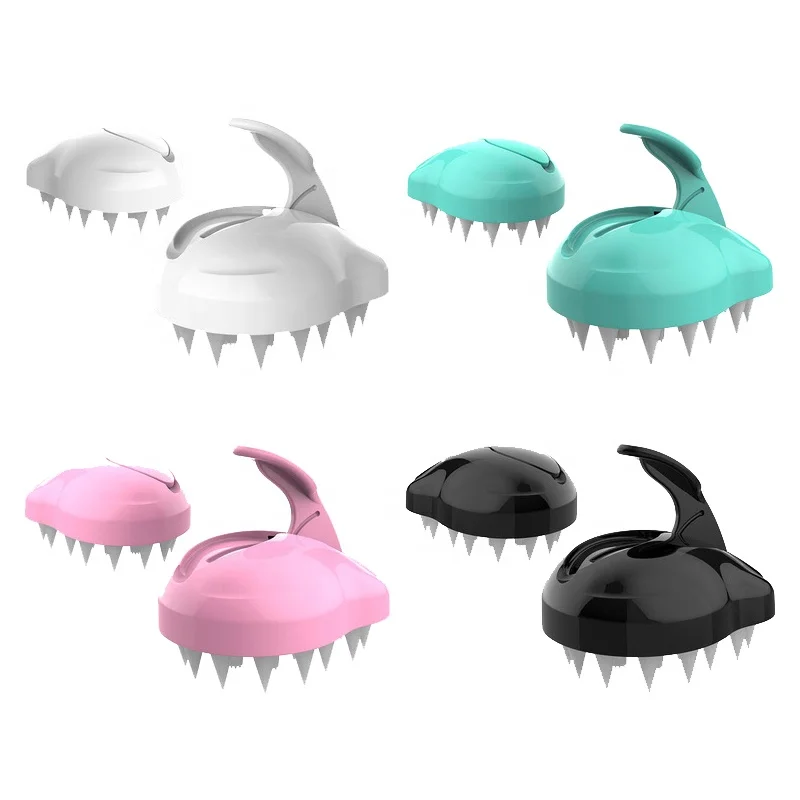 

2021 Waterproof Battery Shampoo Brush Handheld ABS Scalp Shampoo Massage Brush Shower Hair Comb Mini Head Meridian Massage Comb, Customized color