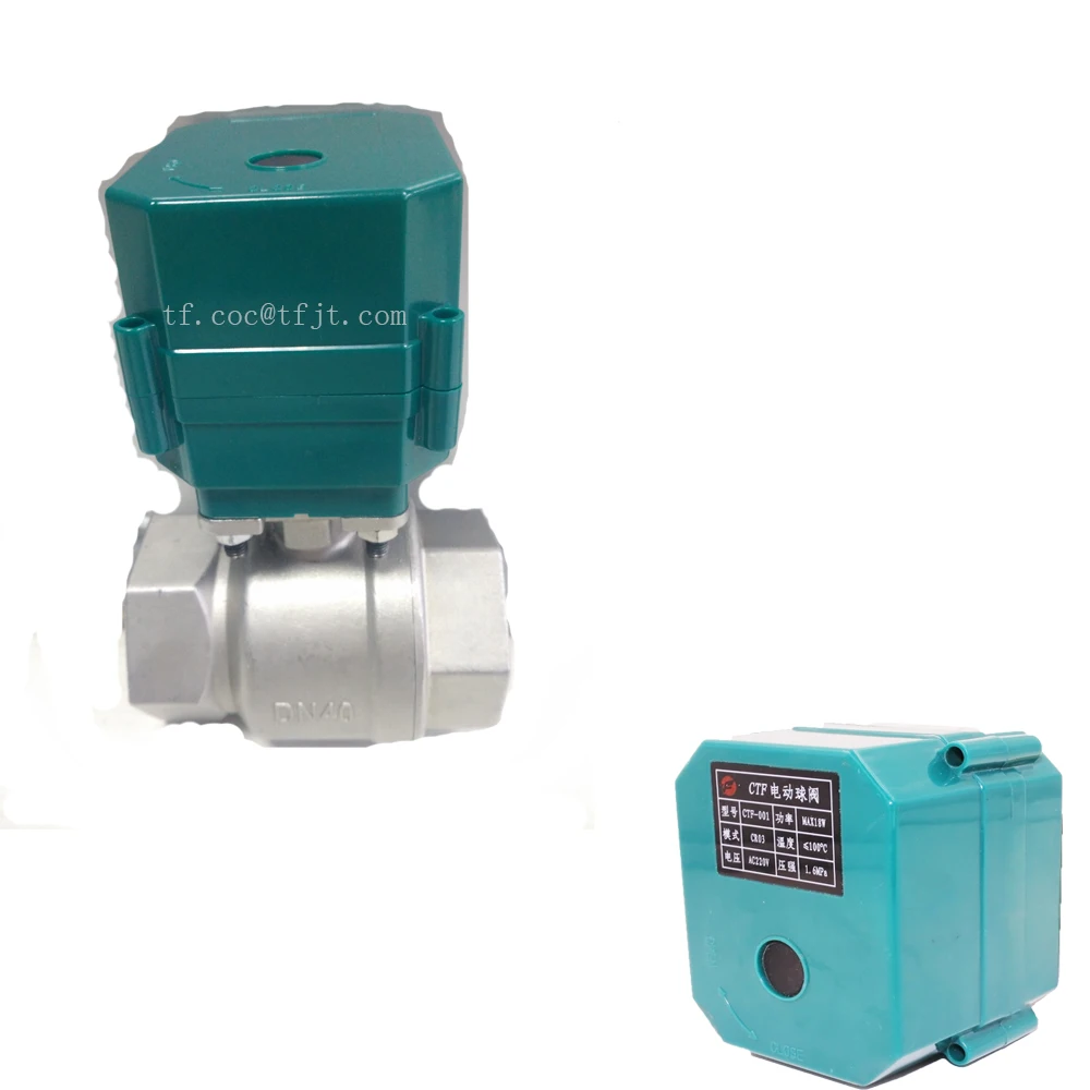 Motorised Valve 12v 24v 220v CTF-001with Manual Operation SS304 Stainless Steel Dn 50 2" Motorised Motorized Ball Valve