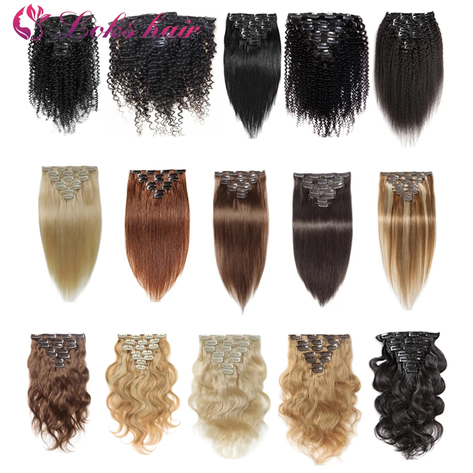 Curly Straight Kinky Seamless Wholeseale Fashion Clip In On Accessories Pearl 100 Human Custom