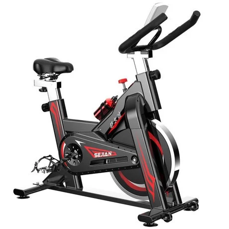 

Commercial Magnetic Exercise bike/fitness equipment/gym machine spinning bike for home, Black-red