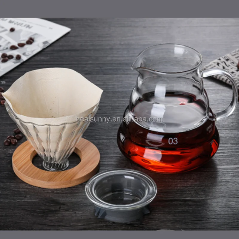 

300ml 500ml 700ml Tea Maker Glass Coffee Pot with Handle, Transparent