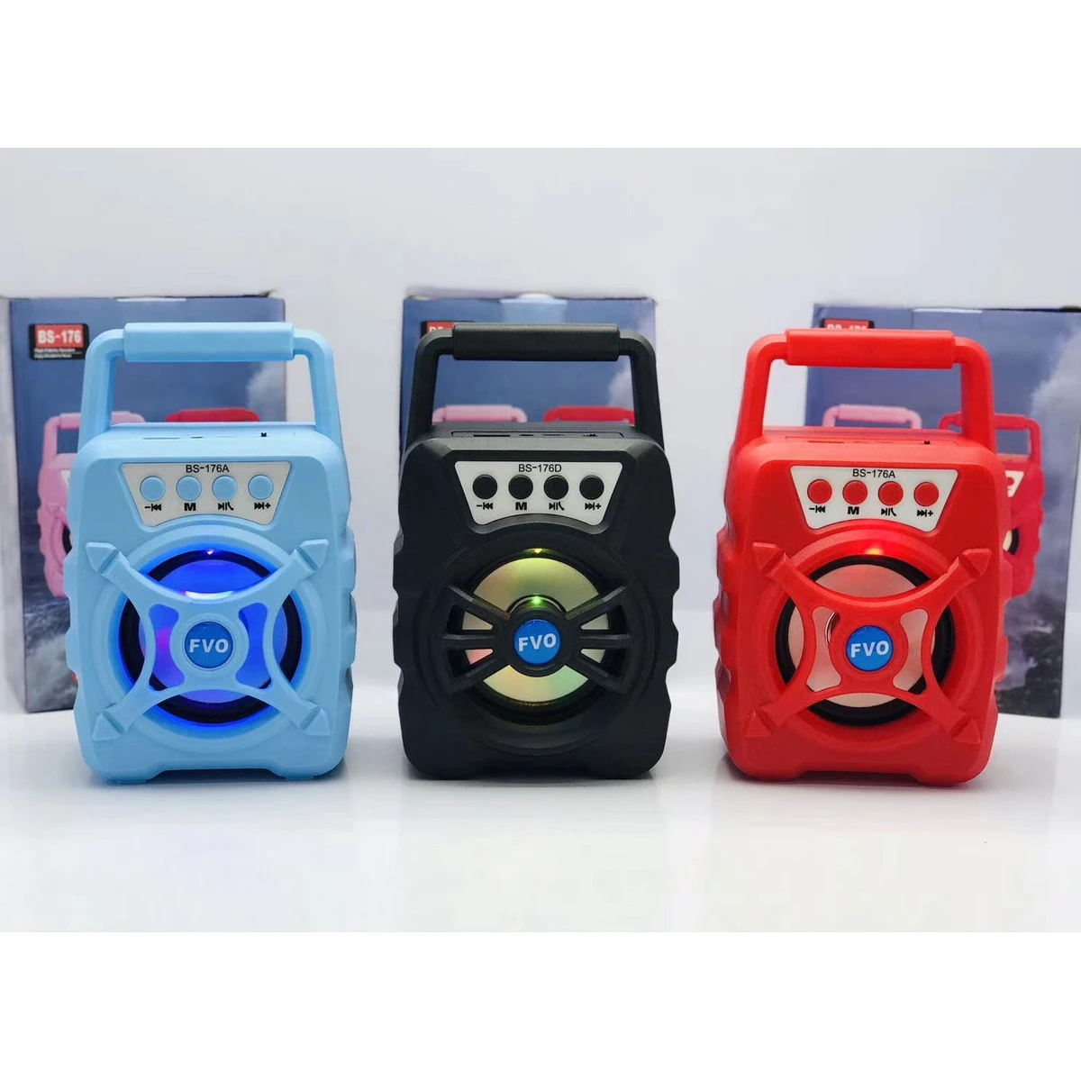 

BS-176-A-B-C-D New Arrival Parlantes KIMISO Speaker Small Multi Function Speaker With RGB Lights