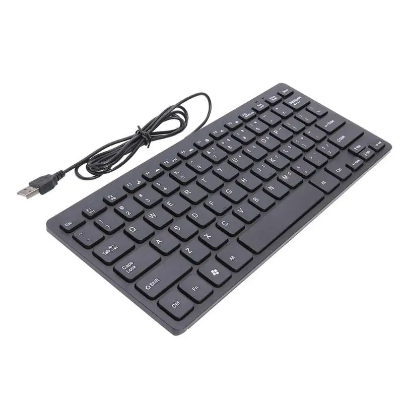 

Mini Portable PC Laptop External Keyboard 60% USB Wired Office keyboards, Black/white