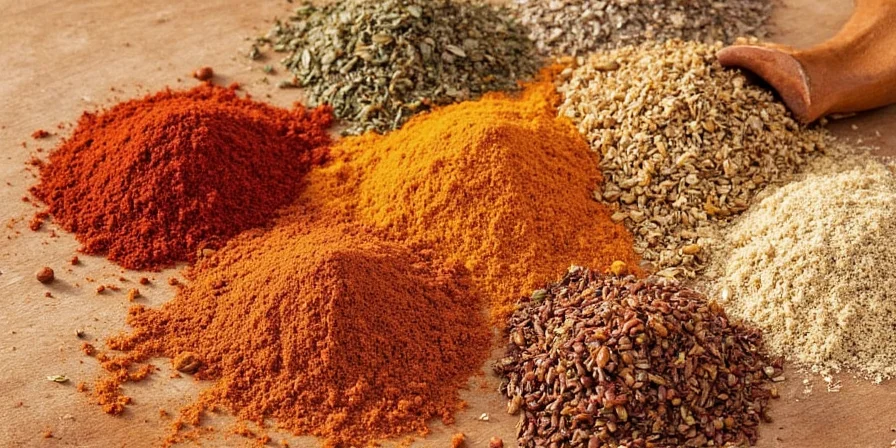 Vibrant red sumac powder