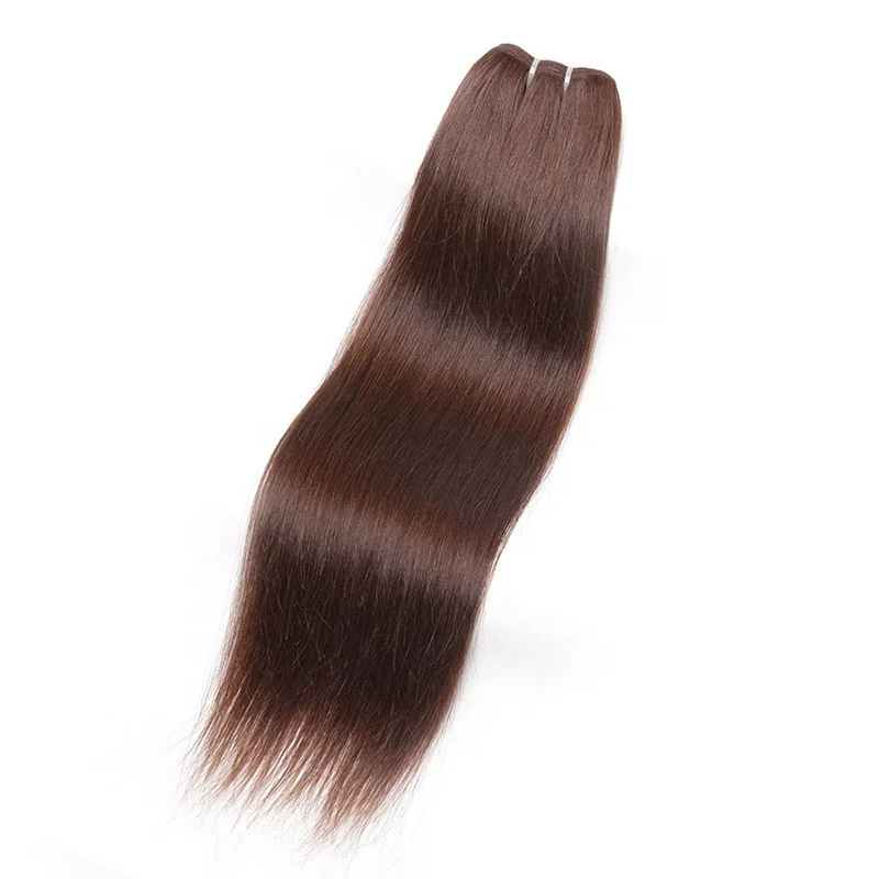 

High Quality Cheap Straight Brown Color Indian Remy Human hair weave