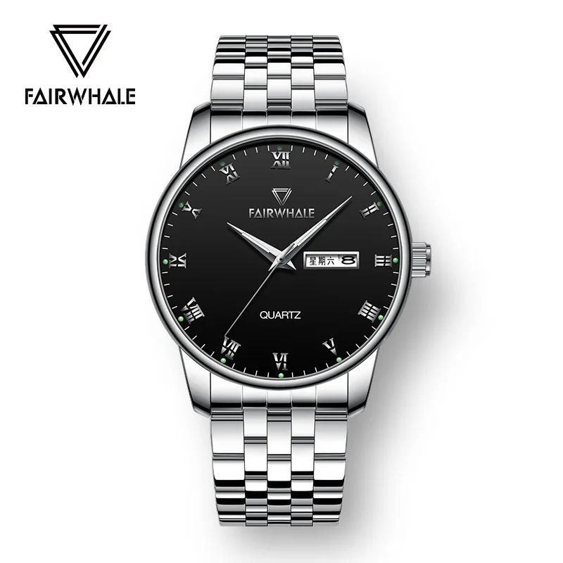 Hot Selling Custom Logo Waterproof Quartz Watch Men Fashion Stainless Steel Band Mens Watch
