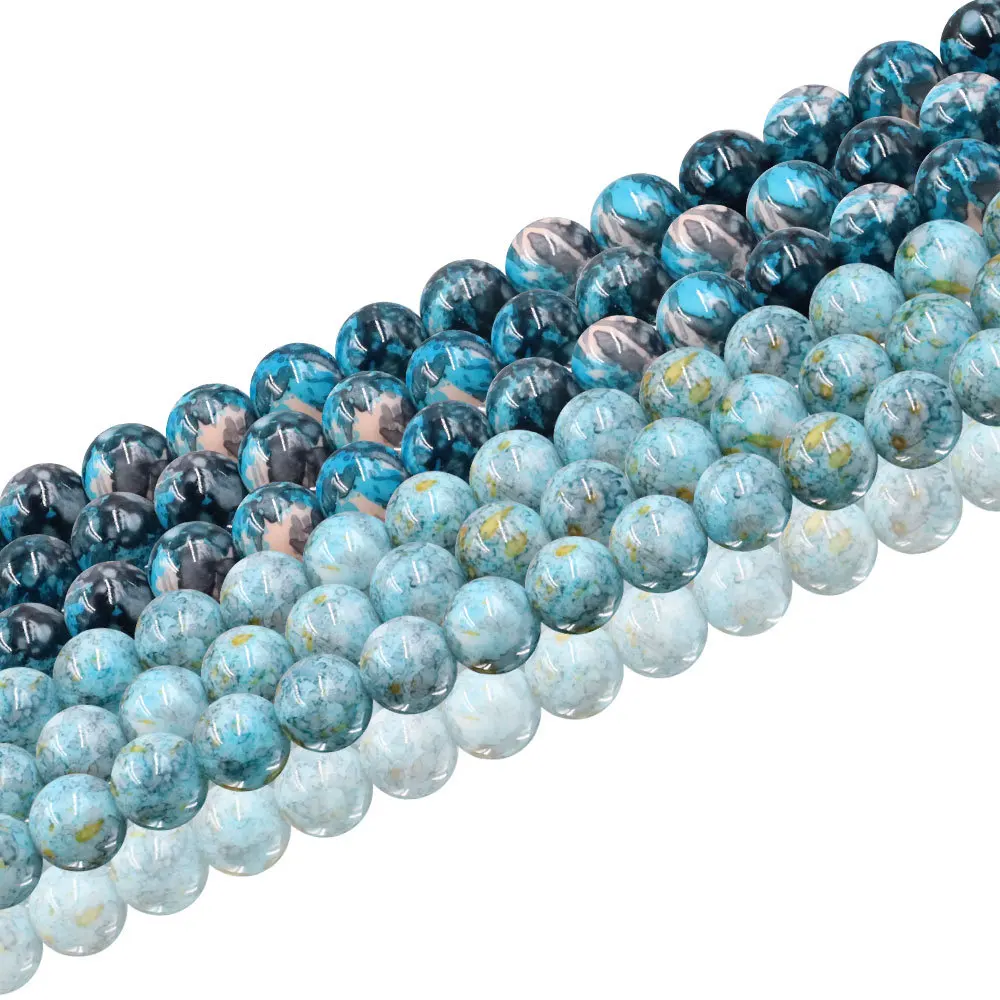 

Austrian Crystal Round Beads For Jewelry Making 6 8 10 12mm Glitter MoonStone Beads Diy Bracelet