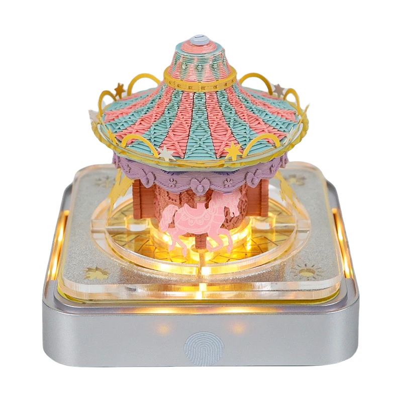 New Product Trends 3D Memo Pad Custom Daily Calendar Romantic Carousel Love Castle Sticky Notes Art Notepad Gift Items for Girls