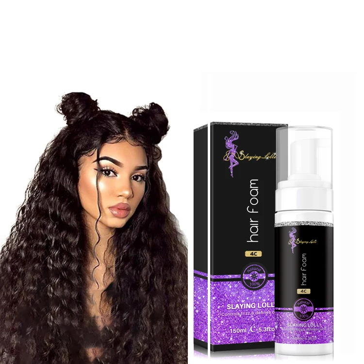 

SLAYING LOLLI 4c kinky coily twist and lock hair styling curling foam mousse alcohol free customize private label