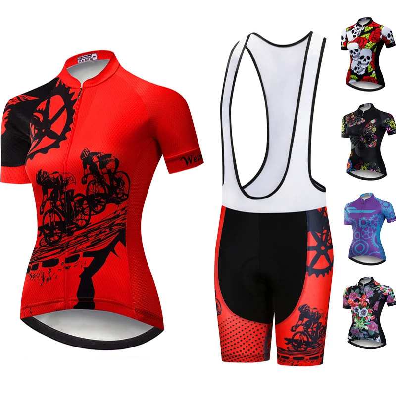 

Custom Summer Bike Shirt Maillot Ciclismo Short Sleeve Bib Shorts Kit Bicycle Clothing Breathable Women's Cycling Jersey Sets