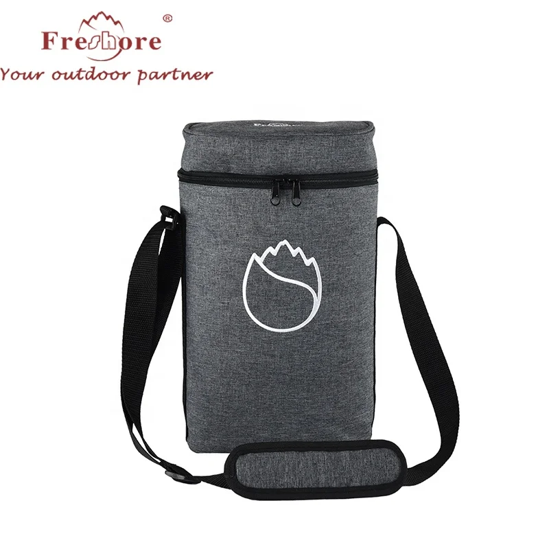 

2 Bottles Leakproof & Insulated Portable Wine Carrying Cooler Bag With Shoulder Strap for Travel ,Christmas Gift for Wine Lover, Customized color
