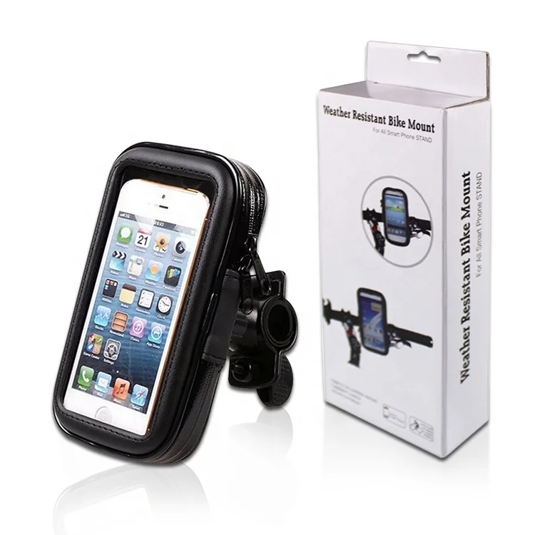 

Accessories Mobile Mount Waterproof Case Cell Phone Holder Handlebar Bike Bicycle Bags, Black