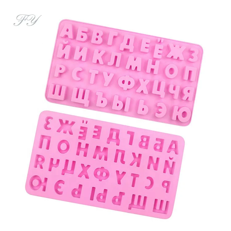 

Spot wholesale Russian letters Silicone mold Handmade cake chocolate mold DIY candy cookie mold