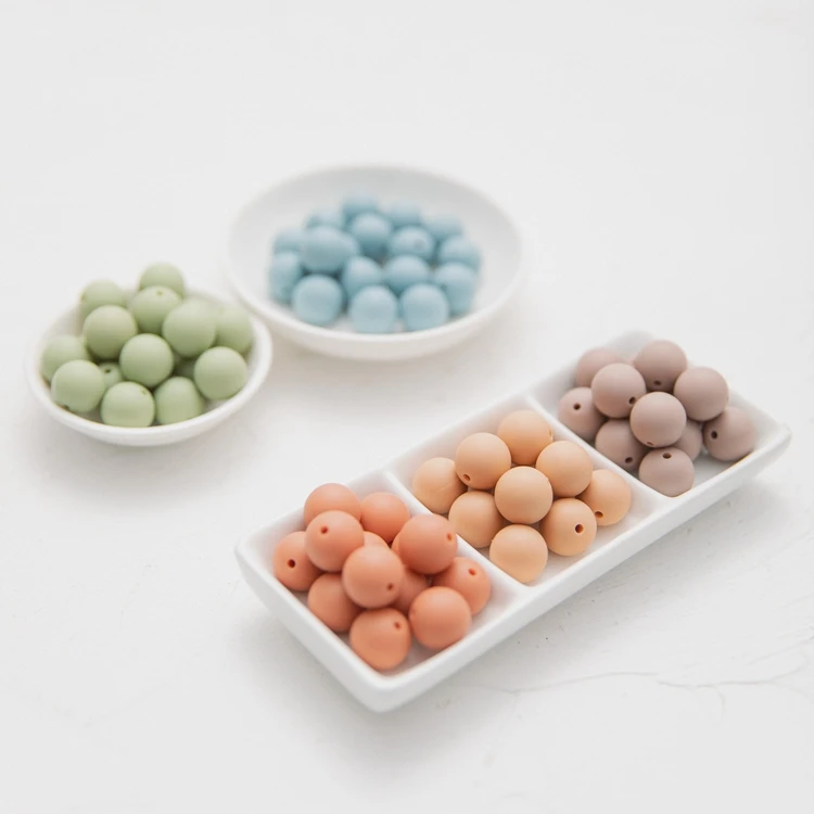 

12mm / 15mm / 20mm Round Loose Beads Soft Silicone Baby Teething Beads