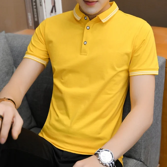

2021 new customized high-quality men's embroidered POLO shirt, light luxury large size lapel top dress, More than 50 colors