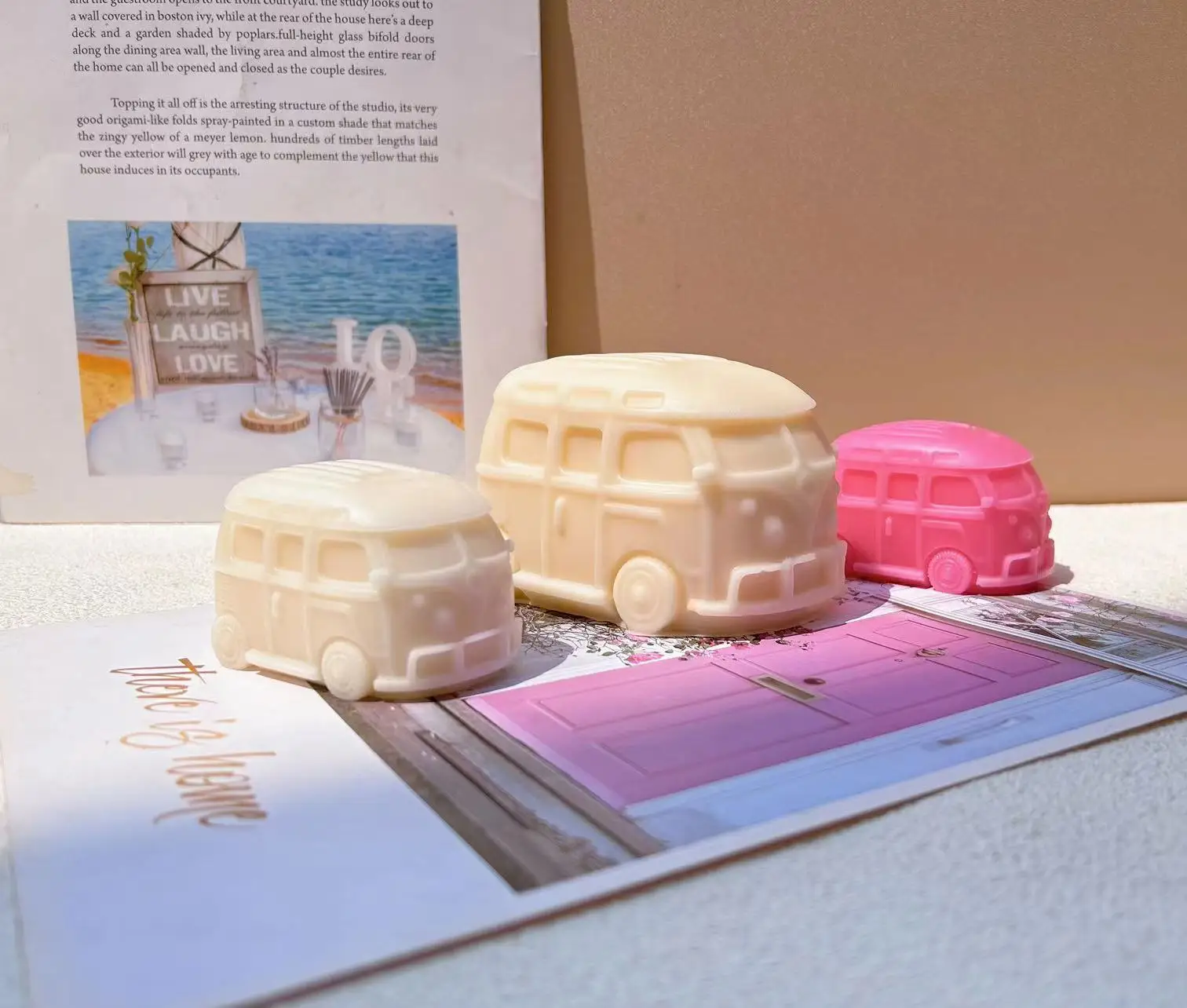 Sports Car and Bus Candle Soap Gypsum Resin Silicone Molds of Different Sizes Aromatherapy Gypsum Mold